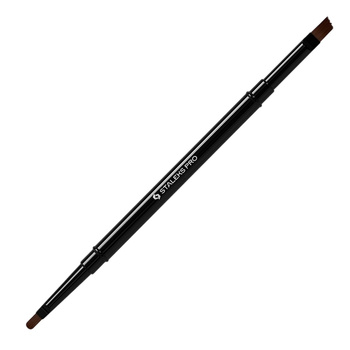 Staleks PRO Expert Double-Sided Gel Brush: 7mm Oval and 9mm Angled, Black