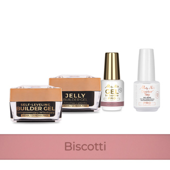 Molly Nails PRO MATCH SYSTEM 3+1 Biscotti: 3 builder gels + Doctor Top 15g