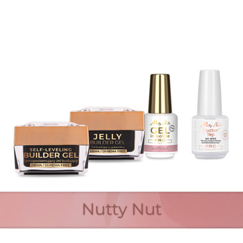 Molly Nails PRO MATCH SYSTEM 3+1 Nutty Nut: 3 builder gels + Doctor Top 15g