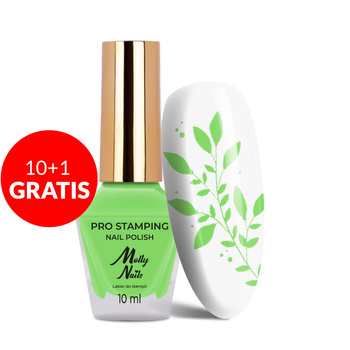 10+1 free Molly Nails PRO Stamping Pastel Green No. 19 10ml stamping polish