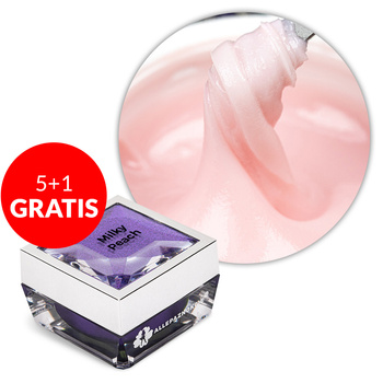 5+1 Free Acrylgel Builder Gel by Allepaznokcie, HEMA/Di-HEMA Free, Milky Peach, 15g