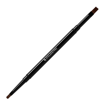 Staleks PRO Expert Double-Sided Gel Brush: 7mm Oval and 10mm Square, Black 