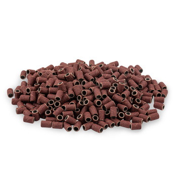 Manicure and pedicure caps, mandrels, abrasive caps, cylinder 6 mm, grit 100, brown, 1000 pcs.
