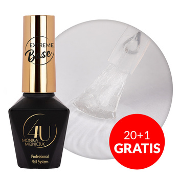 20+1 free Flexible base with high adhesion Extreme Base by Monika Mielniczuk Molly Nails Clear 10g