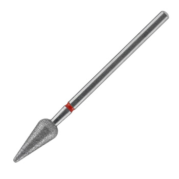 Staleks Expert Red Pointed Pear-Shaped Diamond Bur, 5/12 mm