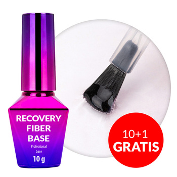 10+1 free Recovery Fiber Base Molly Nails Clear Pink 10g