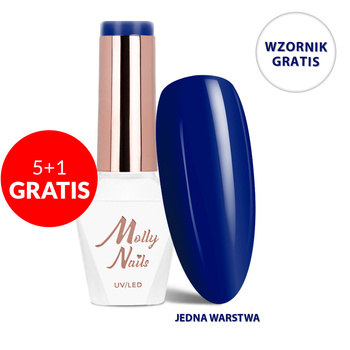 5+1 Free LED/UV Gel Polish The Trend Edit No. 306 Deep Navy MollyNails HEMA/Di-HEMA Free 8g+ FREE Color Chart