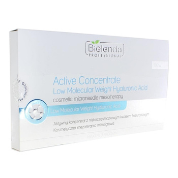 Active concentrate with low molecular weight hyaluronic acid for cosmetic microneedle mesotherapy Bielenda 10x3 ml