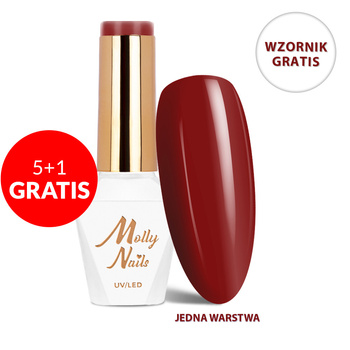 5+1 Free LED/UV Gel Polish The Trend Edit No. 301 Burgundy Edit MollyNails HEMA/Di-HEMA Free 8g+ FREE Color Chart
