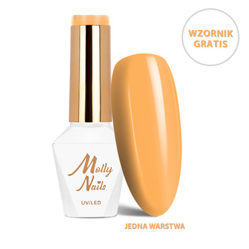 LED/UV Gel Polish "The Trend Edit" No. 303 Honey Mustard by MollyNails—HEMA/Di-HEMA Free, 8g+ FREE Swatch Book