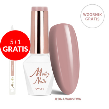 5+1 Free LED/UV Hybrid Gel Polish Business Class No. 316 Dusty Nude MollyNails HEMA/Di-HEMA Free 8g + FREE Nude Color Chart