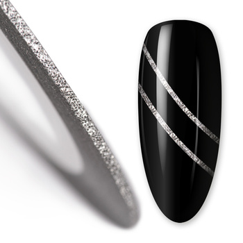 Ribbon thread for decorations, silver glitter disc No. 9