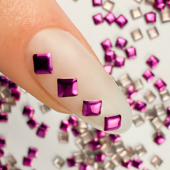 ShinePins smooth studs, rhinestones, nail decorations, square, large, NTN Premium No. 9, 5g