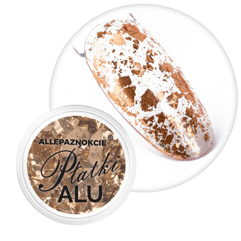 Metallic Nail Powder – Alu Allepaznokcie Gold Flakes, 0.2 g, No. 3