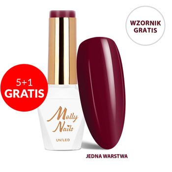 5+1 Free LED/UV Gel Polish The Trend Edit No. 302 Cherry Bomb MollyNails HEMA/Di-HEMA Free 8g + FREE Color Chart