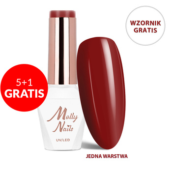 5+1 Free LED/UV Gel Polish The Trend Edit No. 301 Burgundy Edit MollyNails HEMA/Di-HEMA Free 8g+ FREE Color Chart