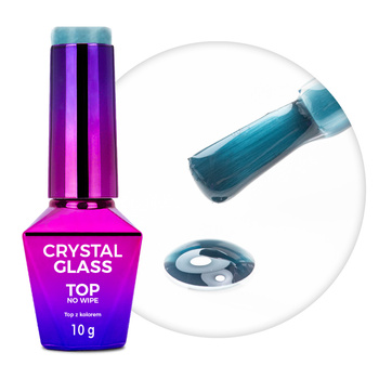 Colorful top coat without washing Crystal Glass Molly Nails Blue Ocean HEMA/Di-HEMA Free 10g