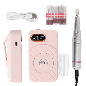 50W No Name nail drill for manicure and pedicure, pink, 110, 45,000 rpm