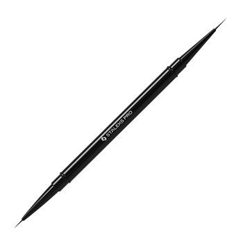 Staleks PRO Expert Double-Sided Decorating Brush, 7 mm and 10 mm, Black 