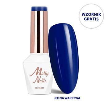 LED/UV Gel Polish "The Trend Edit" No. 306 Deep Navy by MollyNails, HEMA/Di-HEMA Free, 8g+ FREE Color Chart