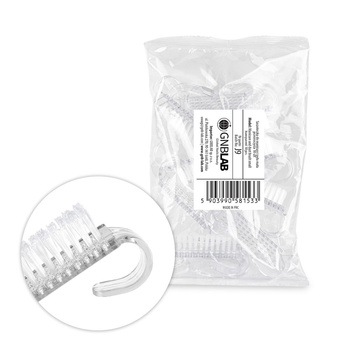 Small transparent manicure and dust brush, 10 pcs