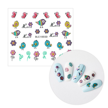 3D self-adhesive glitter Easter nail stickers BLE 1055D