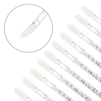 Silicone applicators for eyes, lips, eyebrows, and eyelashes, black, 50 pcs