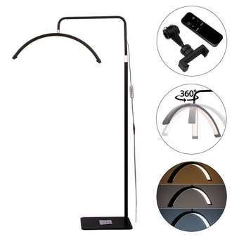 36W LED arc floor lamp, shadowless, Moon Light, black DZM 7X