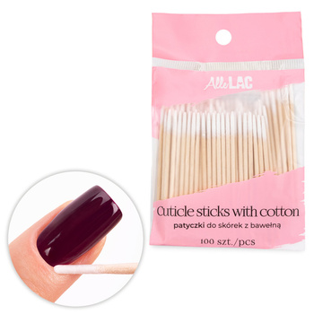 AlleLac wooden cotton buds, 7 cm, 100 pcs
