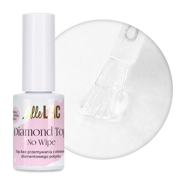 No-Wipe Top Coat with Diamond Shine Effect – Diamond Top No Wipe, Allelac HEMA/Di-HEMA Free, 7g