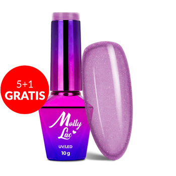 5+1 free MollyLac Glowing Time hybrid nail polish 10g No. 235