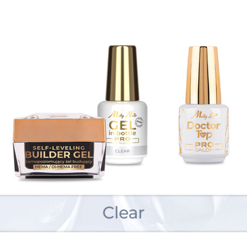 Molly Nails PRO MATCH SYSTEM 2+1 Clear 2 builder gels + Doctor Top 15g