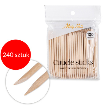 240 pieces Molly Nails Orange Wood Sticks, 100 pieces, 9.5 cm long