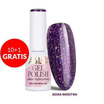 10+1 free LED/UV Gel Polish Purples P6 Glitter AlleLac HEMA/Di-HEMA Free 6g