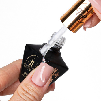 Shiny flexible top coat without washing, no wipe, any method Extra Top Monika Mielniczuk Molly Nails HEMA Free Clear 10g