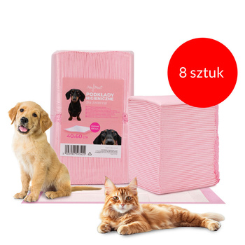 8 pieces Absorbent mats for dogs Potty training Hygiene Cleanliness AlleMed 100 pieces 40x60 cm pink