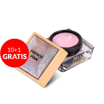 10+1 free: Thick-building hard gel, Jelly Builder Gel by Molly Nails, French Pink, HEMA/Di-HEMA Free, 15g