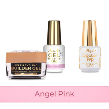 Molly Nails PRO MATCH SYSTEM 2+1 Angel Pink 2 builder gels + Doctor Top 15g