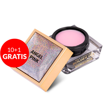 10+1 Free Molly Nails Angel Pink HEMA/Di-HEMA-Free Medium-Thickness Self-Leveling Builder Gel, 50 g