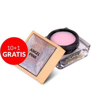10+1 Free Molly Nails Angel Pink HEMA/Di-HEMA-Free Medium-Thickness Self-Leveling Builder Gel, 15 g