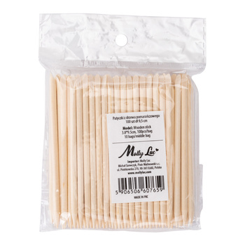MollyLac orange wood sticks, 100 pcs, length 9.5 cm