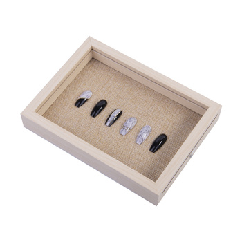 Wooden 3D frame display stand for nail tips, 15 x 20 cm