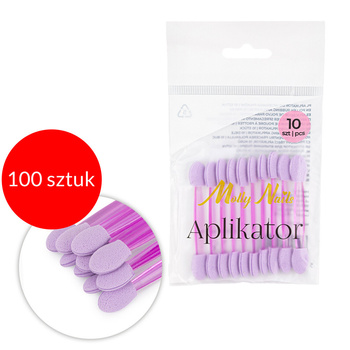 100 pieces Molly Nails purple pollen applicator stick, 10 pieces