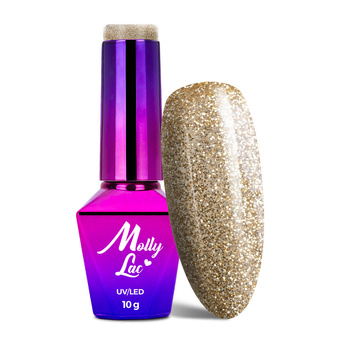 MollyLac Queens Of Life Rich Gold hybrid nail polish 10g No. 38