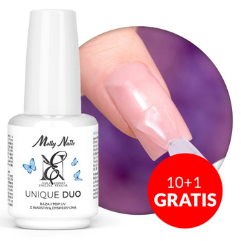 10+1 Free UV Base & Top Coat with Dispersion Layer – Unique Duo by Ewelina Staszak MollyNails 15 g