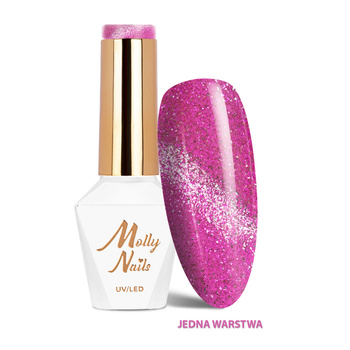 Cat Eye Glacier Crush No. 254 Fuchsia Molly Nails HEMA/Di-HEMA-Free LED/UV Gel Polish 8g