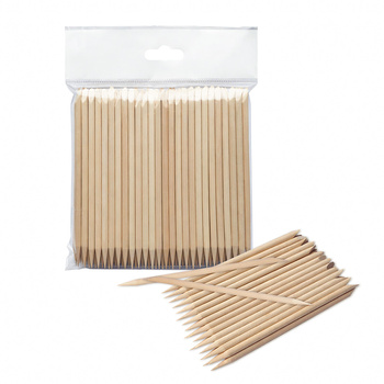 Staleks Pro Expert Orange Wood Swabs, 100 pieces, 11 cm long