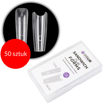 50 pieces Double sandwich dual forms for nail building Sandwich dual forms coffin 15 sizes 240 pieces