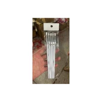 Set of 5 silicone brushes for powders, gels, and decorations (8 pieces)