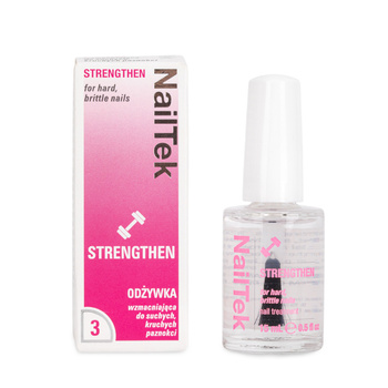 NailTek STRENGTHEN 3 Strengthening Nail Conditioner, 15 ml